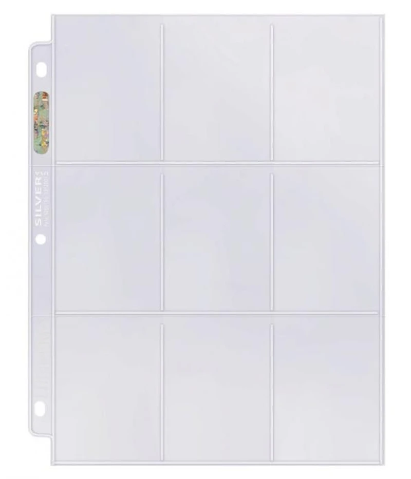 Ultra Pro Silver Series Hologram 9-Pocket Binder Pages (Bulk 25)
