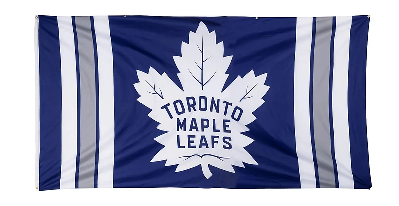 NHL Striped Vertical Jumbo Banner Flag 118" x 62" Maple Leafs