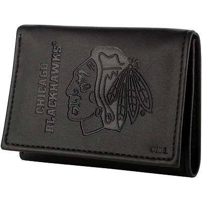 NHL Wallet Leather Tri-Fold Blackhawks (Black)