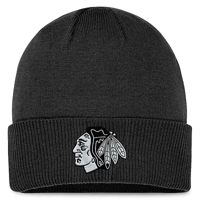 NHL Knit Hat Authentic Pro Road Cuffed Beanie 2023 Blackhawks