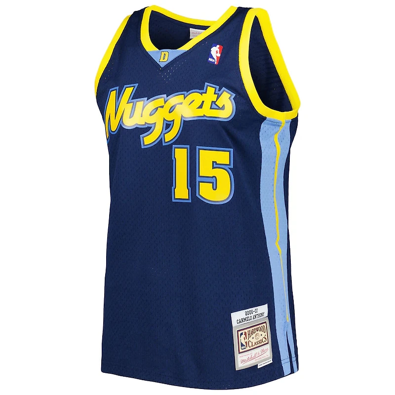 NBA Hardwood Classics Player 2006-07 Swingman Jersey Carmelo Anthony Nuggets (Navy Blue)