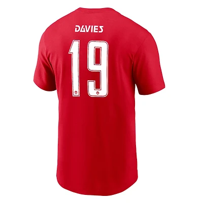 FIFA World Cup 2026 Player Core Cotton T-Shirt Alphonso Davies Red Team Canada
