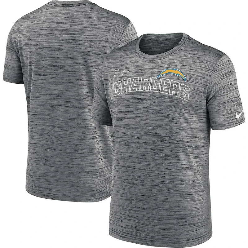 NFL Dri-Fit T-Shirt Performance Velocity Arch Anthracite Chargers