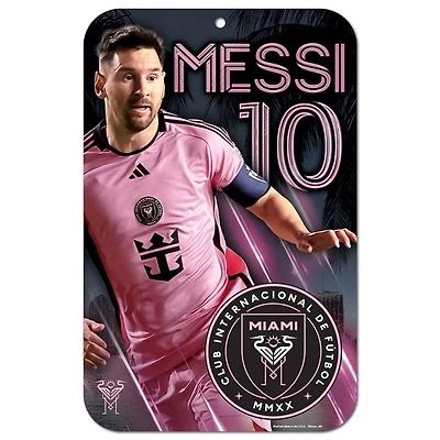 MLS Player Plastic Sign 11X17 Lionel Messi Inter Miami CF