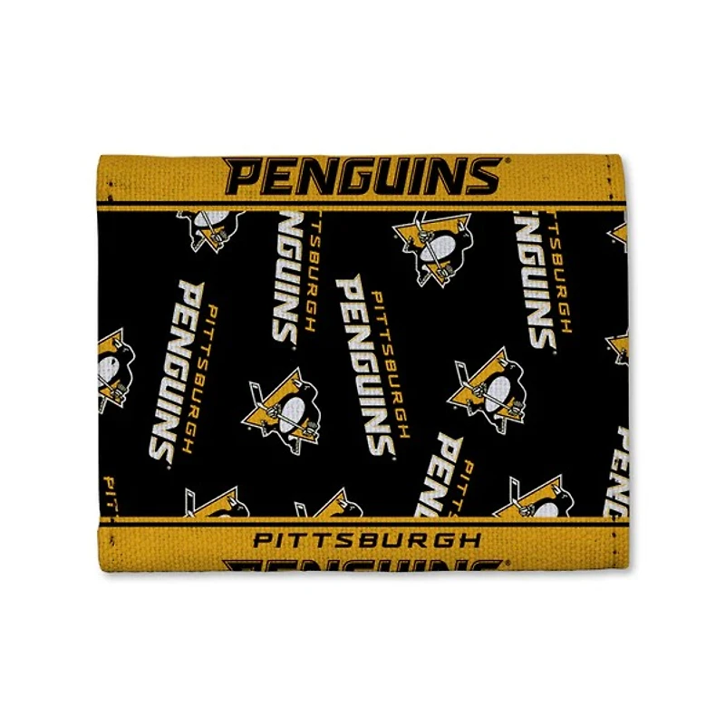 NHL Canvas Trifold Wallet Penguins
