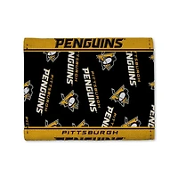 NHL Canvas Trifold Wallet Penguins