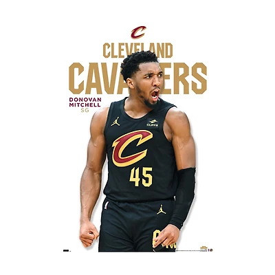 NBA Player Wall Poster 2023 Donovan Mitchell Cavaliers
