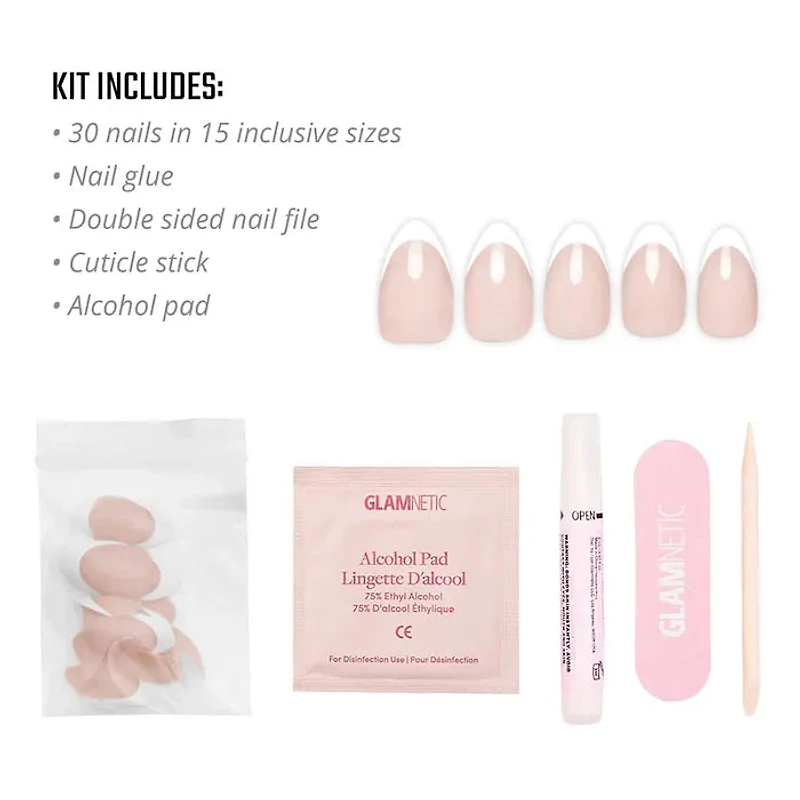 NFL Glamnetic French Tip Press-On Nails Bills