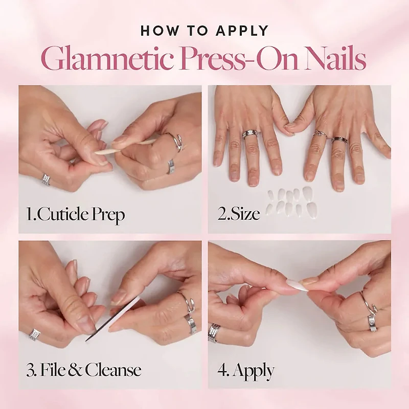 NFL Glamnetic French Tip Press-On Nails Seahawks