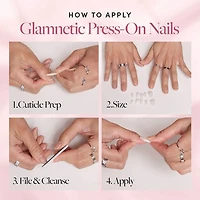 NFL Glamnetic French Tip Press-On Nails Seahawks