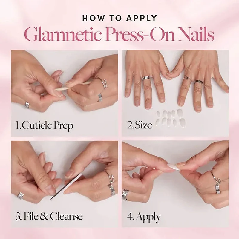 NFL Glamnetic French Tip Press-On Nails Chiefs