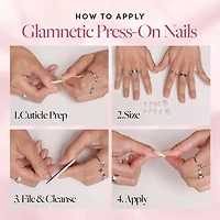 NFL Glamnetic French Tip Press-On Nails Steelers