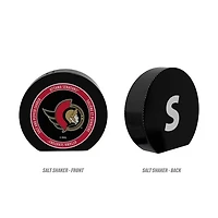 NHL Ceramic Hockey Puck Salt & Pepper Shaker Senators