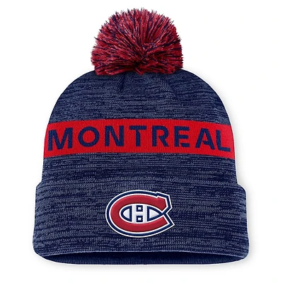 NHL Knit Hat Authentic Pro Rink Cuffed with Pom 2024 Canadiens
