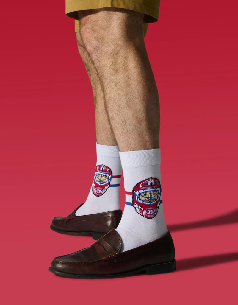 Hockey Canada Player Socks White/Red/Blue Patrick Roy Canadiens