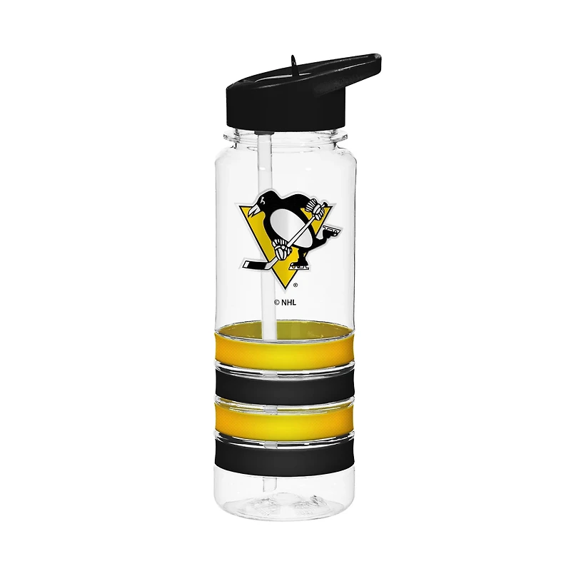 NHL Water Bottle 25oz. Banded Penguins