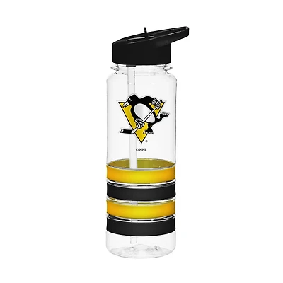 NHL Water Bottle 25oz. Banded Penguins