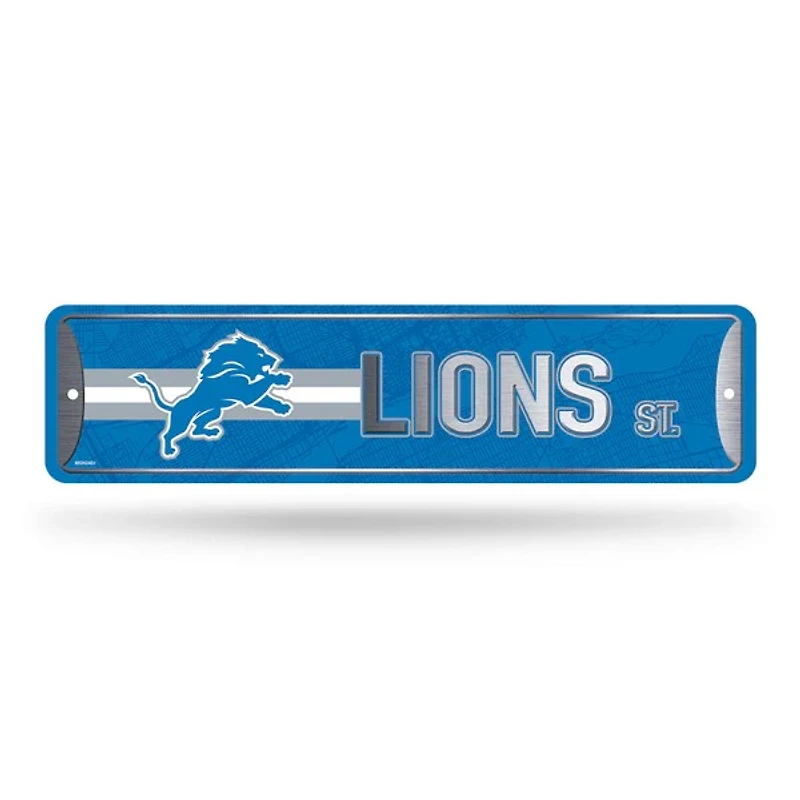 NFL Metal Street Sign 4" x 15 Lions