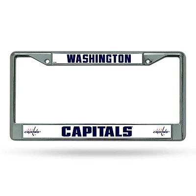 NHL License Plate Frame Chrome Capitals