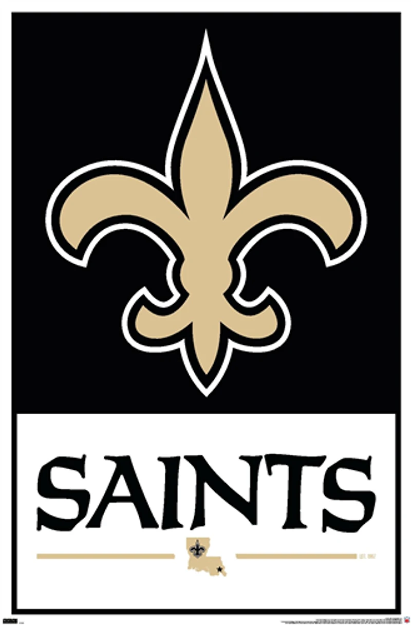 NFL Wall Poster Logo Saints