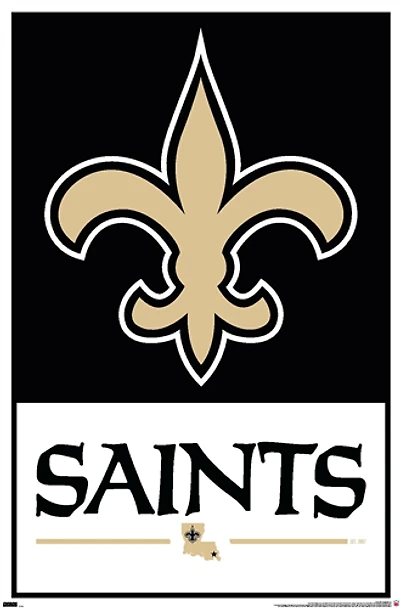 NFL Wall Poster Logo Saints