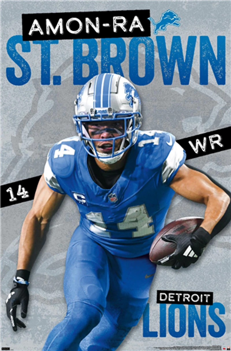 NFL Player Wall Poster Amon-Ra St. Brown Lions