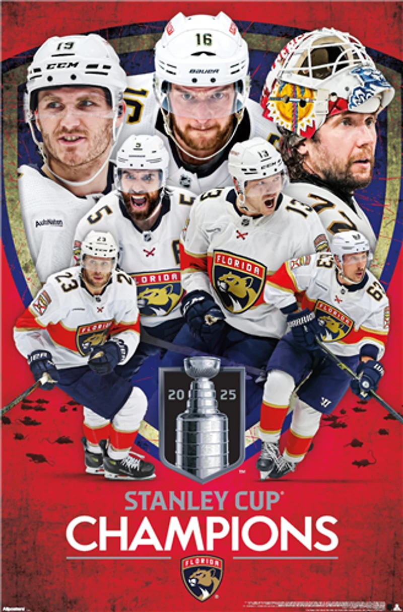 NHL Wall Poster 2025 Stanley Cup Champions Panthers