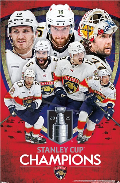 NHL Wall Poster 2025 Stanley Cup Champions Panthers