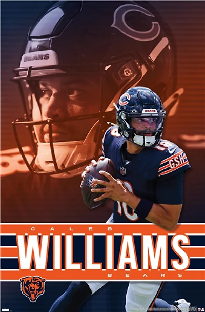 NFL Player Wall Poster Caleb Williams Bears