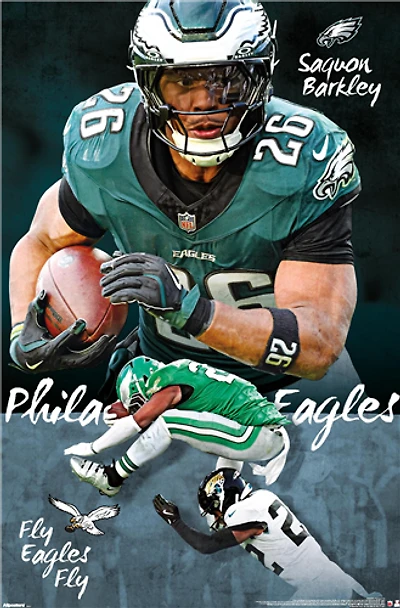 NFL Player Wall Poster Saquon Barkley Eagles
