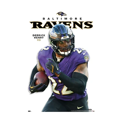 NFL Player Wall Poster Derrick Henry Ravens