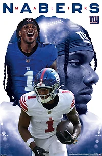 NFL Player Wall Poster Malik Nabers Giants