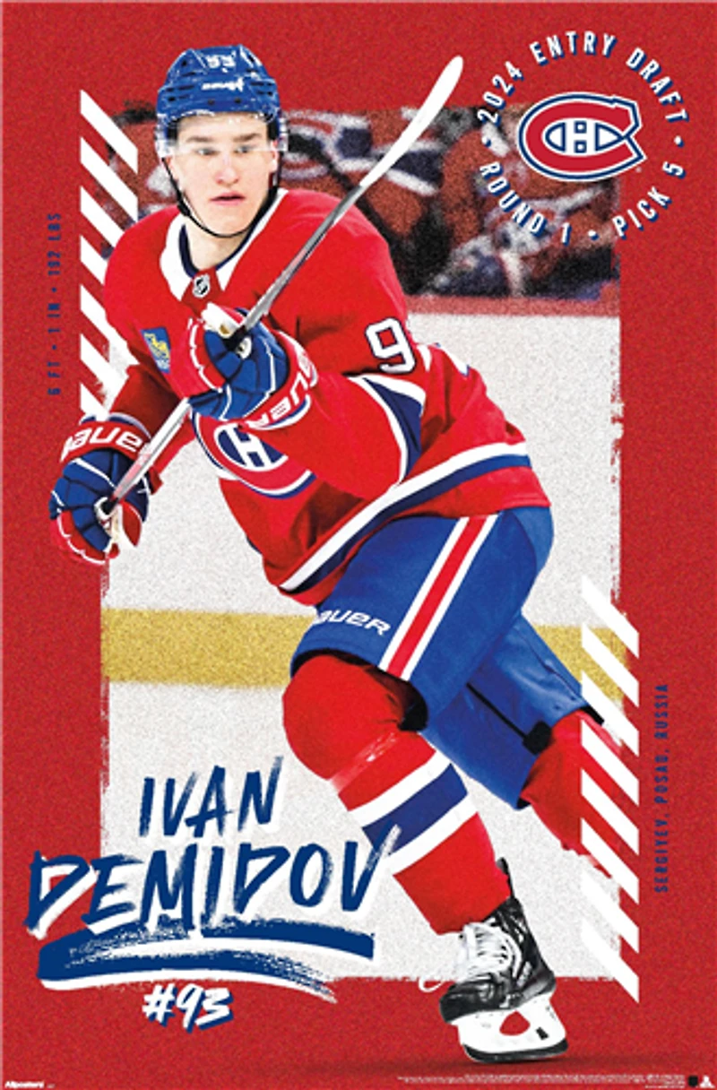 NHL Wall Poster Ivan Demidov Canadiens