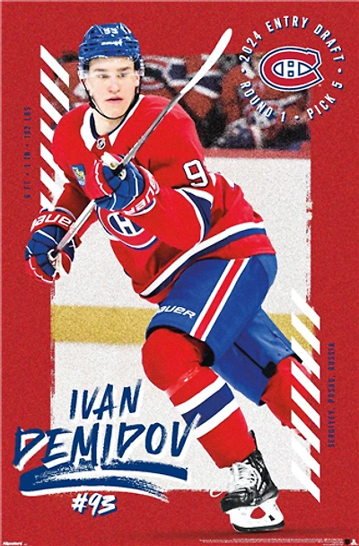 NHL Wall Poster Ivan Demidov Canadiens