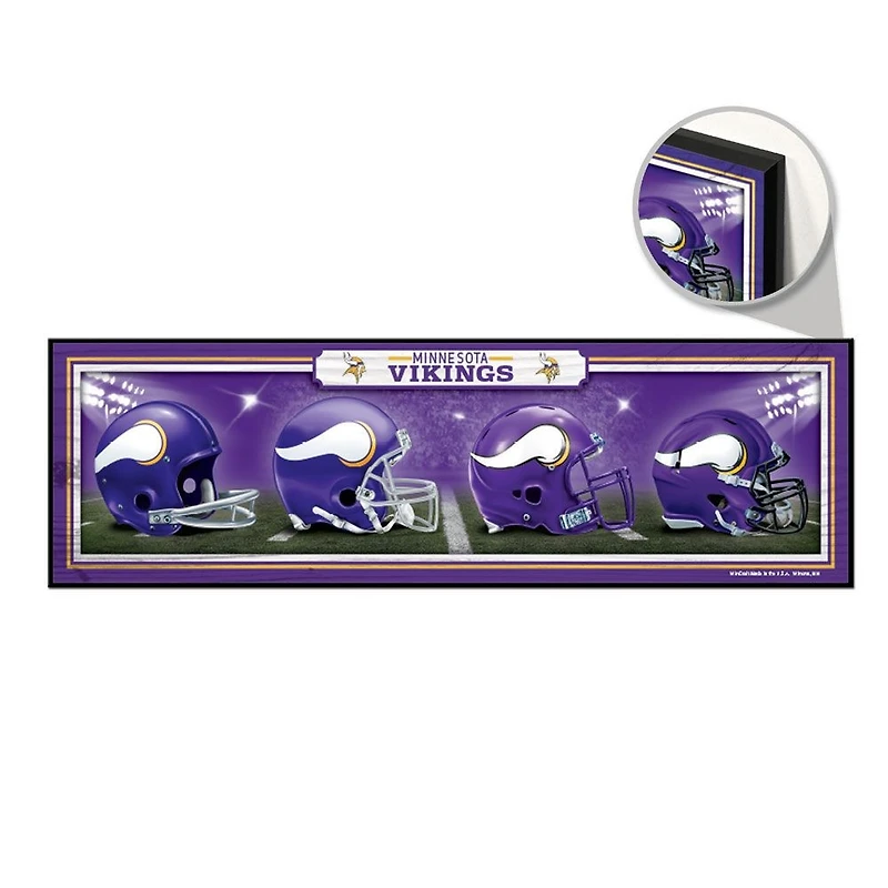 NFL Wood Sign 9"x 30" Vikings