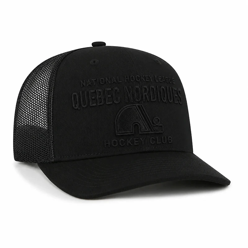 NHL Hat '47 MVP Contemporary Trucker Tonal Black Nordiques