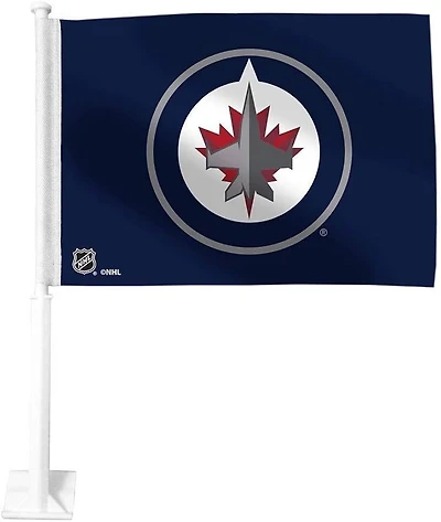 NHL Car Flag 11x15 Logo Jets