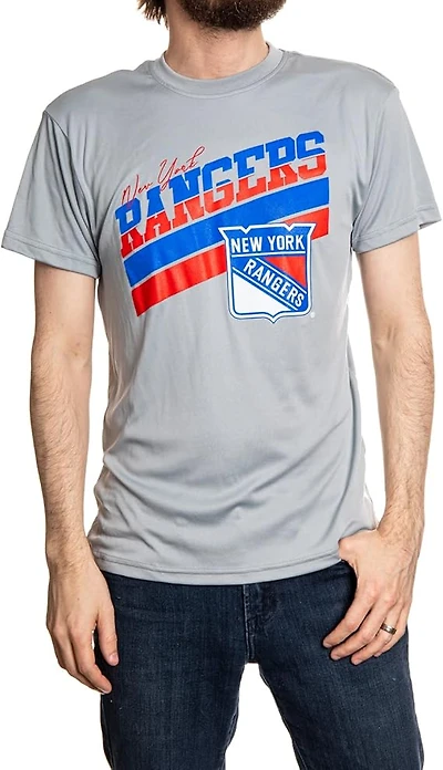 NHL T-Shirt Performance Rashguard Stripes Rangers