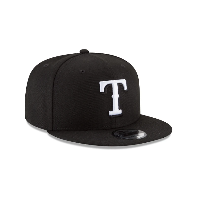 MLB Hat 950 Basic Snapback Black and White Rangers