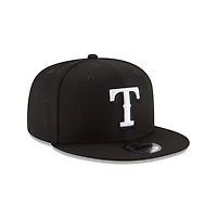 MLB Hat 950 Basic Snapback Black and White Rangers