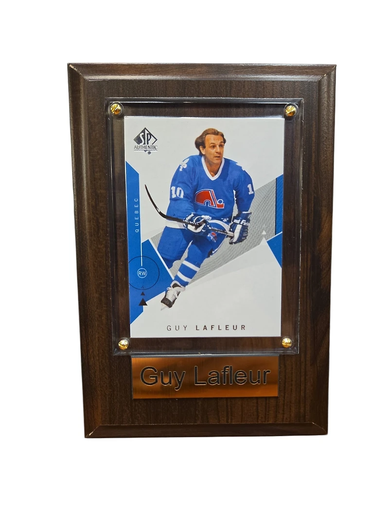 NHL Collectible Plaque with Card 4x6 SP Guy Lafleur Nordiques