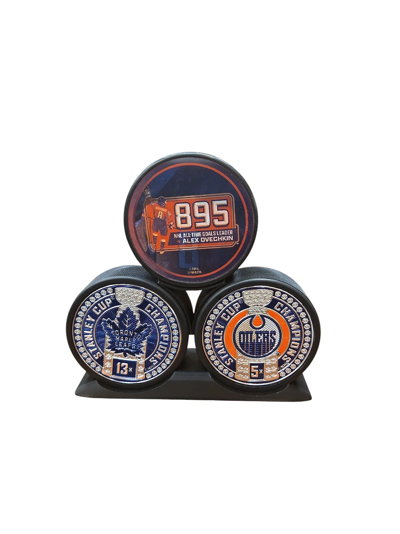 Puck Display Stand 3 Pucks Black