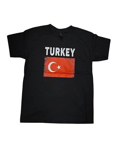 Country Youth T-Shirt Distressed Flag Turkey