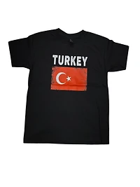 Country Youth T-Shirt Distressed Flag Turkey