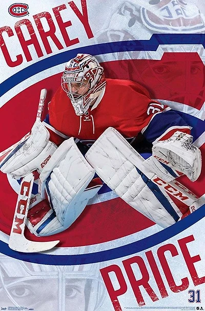 NHL Player Wall Poster Carey Price Canadiens