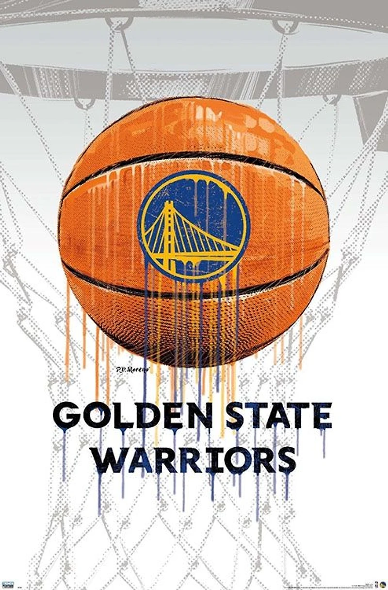 NBA Wall Poster Drip Basketball Warriors