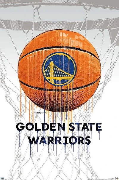 NBA Wall Poster Drip Basketball Warriors