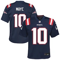 NFL Youth Player Game Jersey Home Drake Maye Patriots