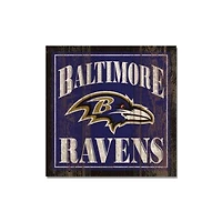 NFL Wooden Magnet 3x3 Ravens