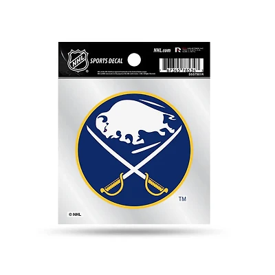 NHL Clear Backer Decal 4x4 Sabres